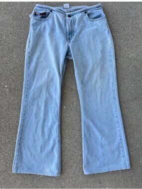 Vintage Y2K Tommy Hilfiger Jeans Womens 9 Low Rise Flare No Waistband Bootcut